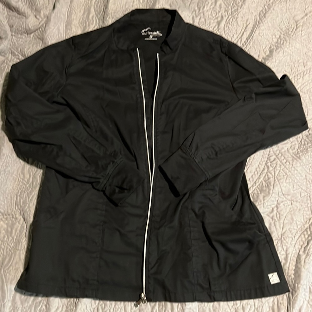 Butter soft stretch scrub zip jacket